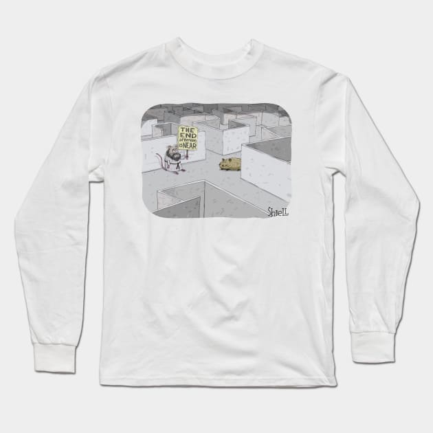 The end of the rat maze is near Long Sleeve T-Shirt by macccc8